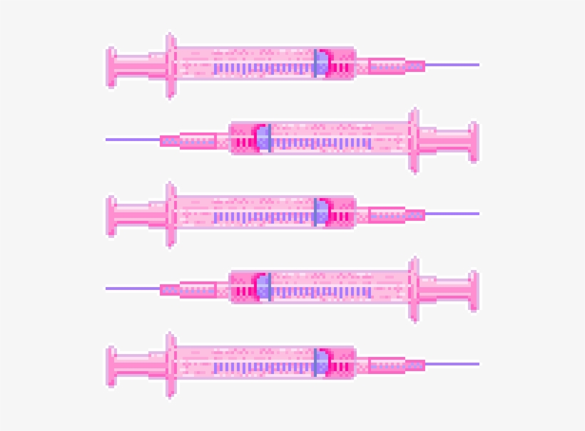 Syringe Clipart Transparent Tumblr - Kawaii Transparent Syringe, transparent png #4118425