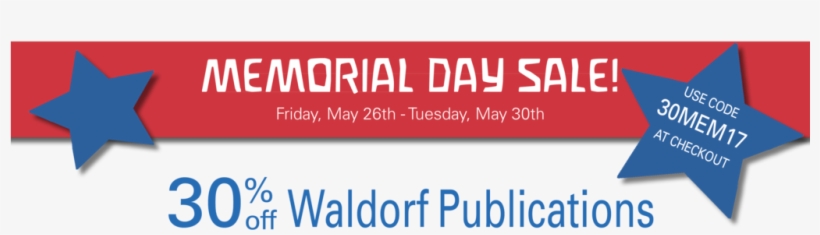 Memorial Day Sale Waldorf Publications - Blog, transparent png #4118523