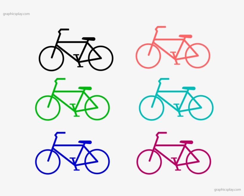 Simple Bicycle Png And Vector - Road Bicycle, transparent png #4118552