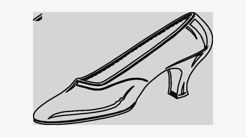 Cinderella Clipart Black And White Cinderella Clipart - High-heeled Shoe, transparent png #4118871