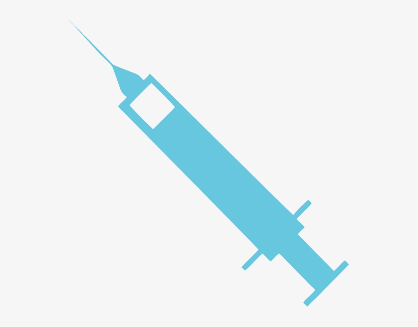 Immunizations & Flu Shots - Blue Syringe Png, transparent png #4118927
