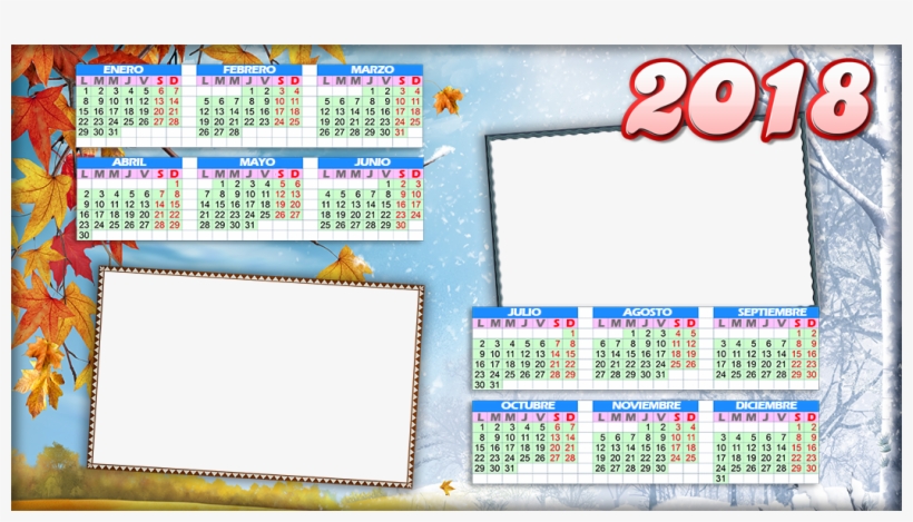 Calendarios 2018 Para Editar, transparent png #4118946