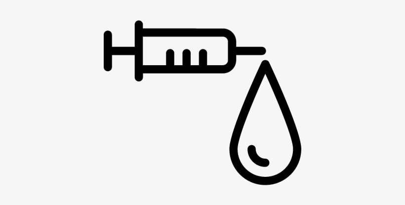 Small Syringe With Large Droplet Of Fluid Vector - Icono Jeringa Png, transparent png #4118948