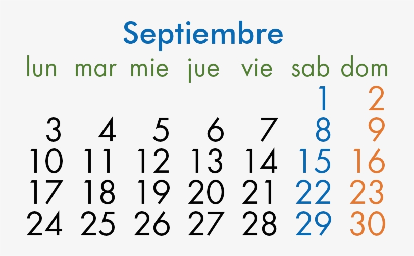 Calendario Laboral 2018 Septiembre - August, transparent png #4119316
