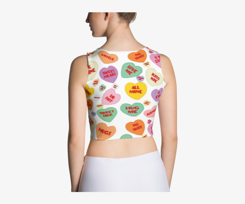 Candy Conversation Hearts Sleeveless Crop Top - Wilderness Junk Crop Top, transparent png #4119368