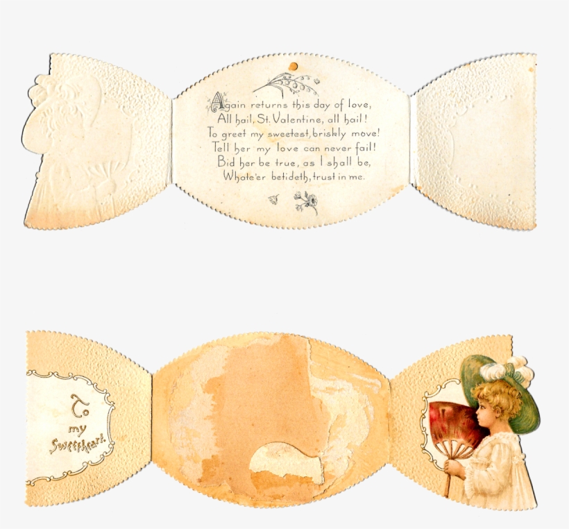 Printable Vintage Valentine Greeting Image - Label, transparent png #4119977