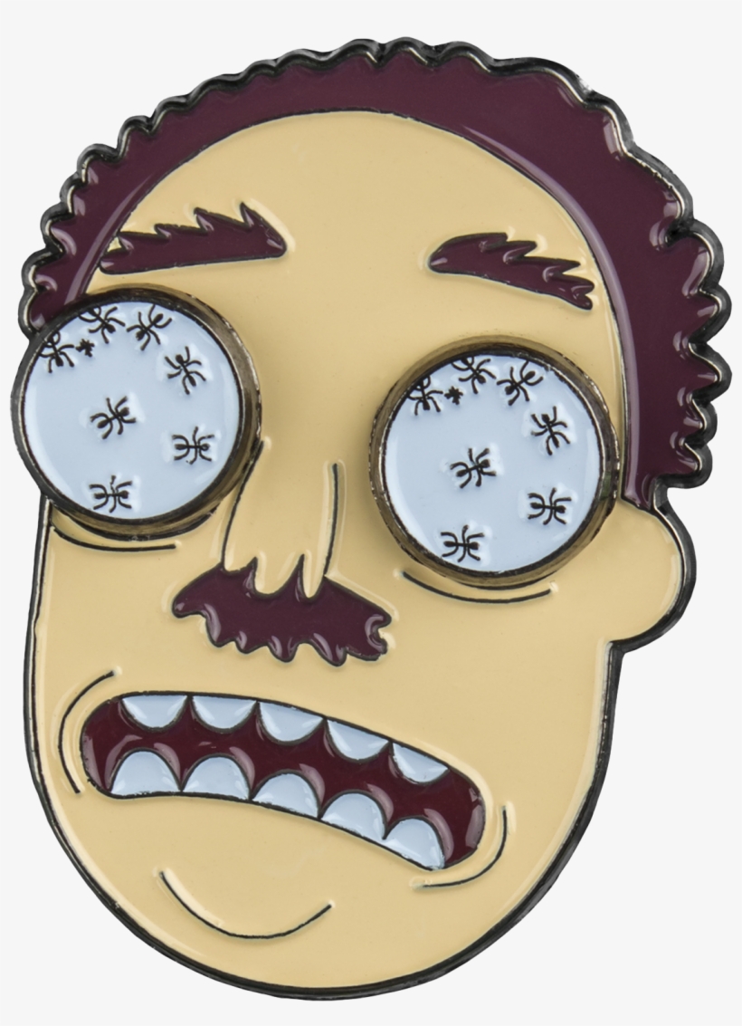 Rick And Morty - Rick And Morty Ants-in-my-eyes Johnson Spinning Enamel, transparent png #4120218