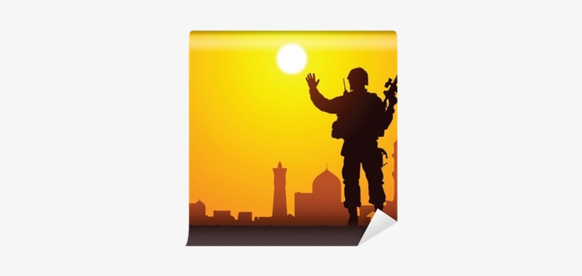 Silhouette Of A Soldier With Mosques On The Background - Warrior's Son: A Teenage Son's Side, transparent png #4120785