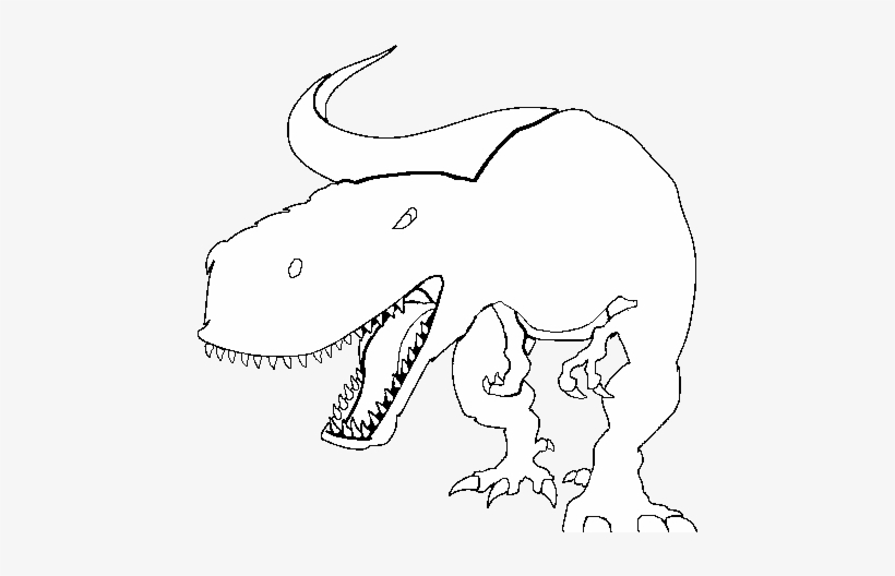 Dibujo De Tiranosaurio Rex Enfadado Para Colorear - Dinosaurio Rex Para Pintar, transparent png #4121126