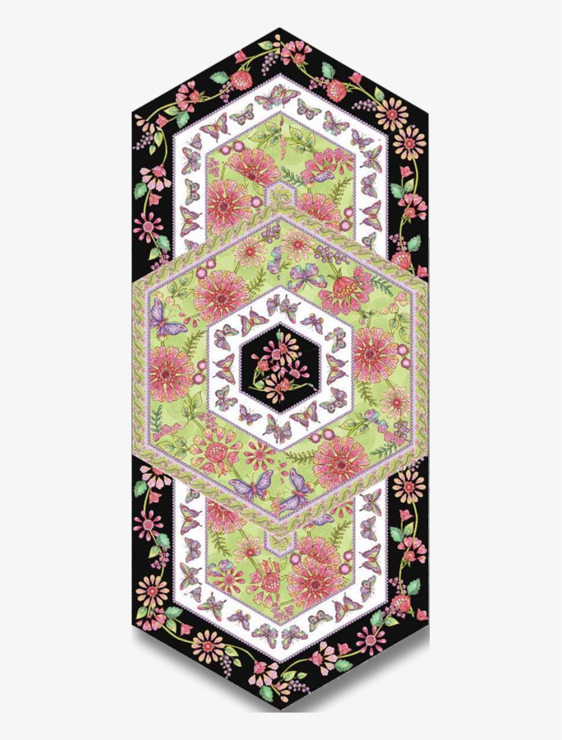 Triangle Frenzy Table Runner Pattern 60 Border Fabric - Table Runners, transparent png #4121834