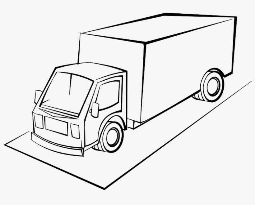 Dibujo Camion Png - Line Art, transparent png #4121982