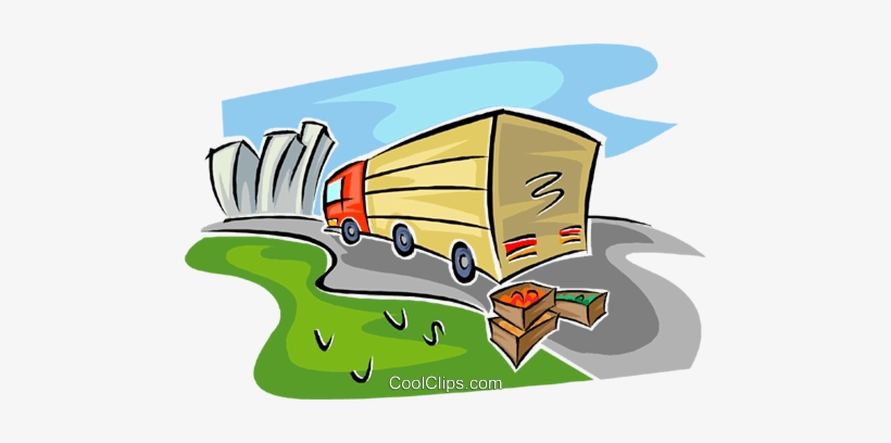 Camión De Carga De Verduras Libres De Derechos Ilustraciones - Trucks With Vegetables Clipart Png, transparent png #4122131