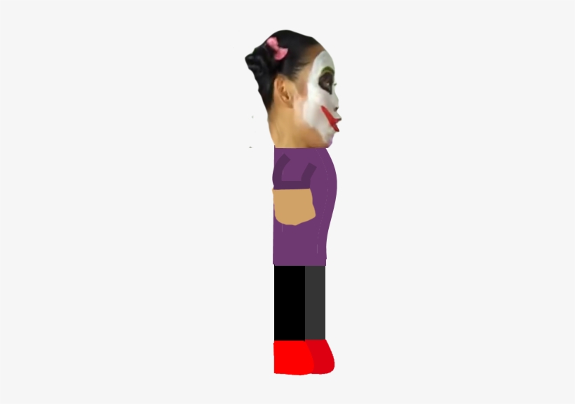 Joker Girl Side View - Girl, transparent png #4122277