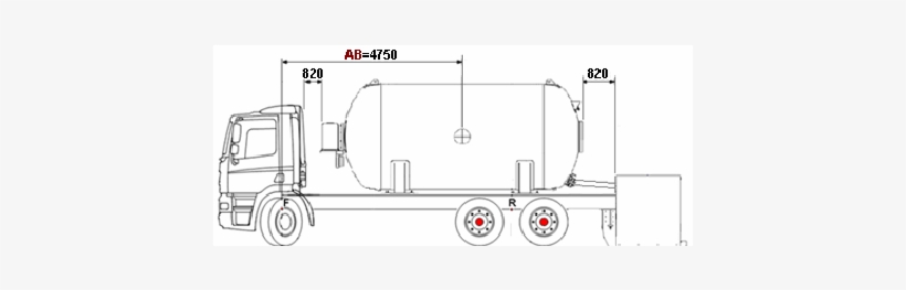 Esquema Para El Montaje De La Cisterna Sobre El Camión - Esquema De Camion Cisterna, transparent png #4122433