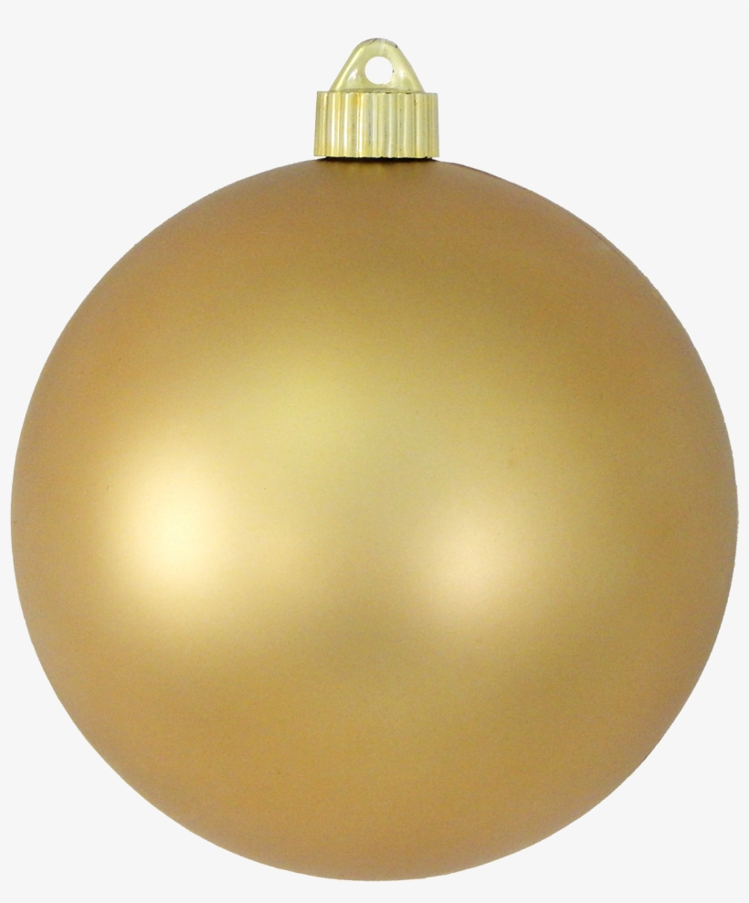 6" Matte Gold Shatterproof Christmas Ball Ornament - Christmas Ball Png Gold, transparent png #4123178