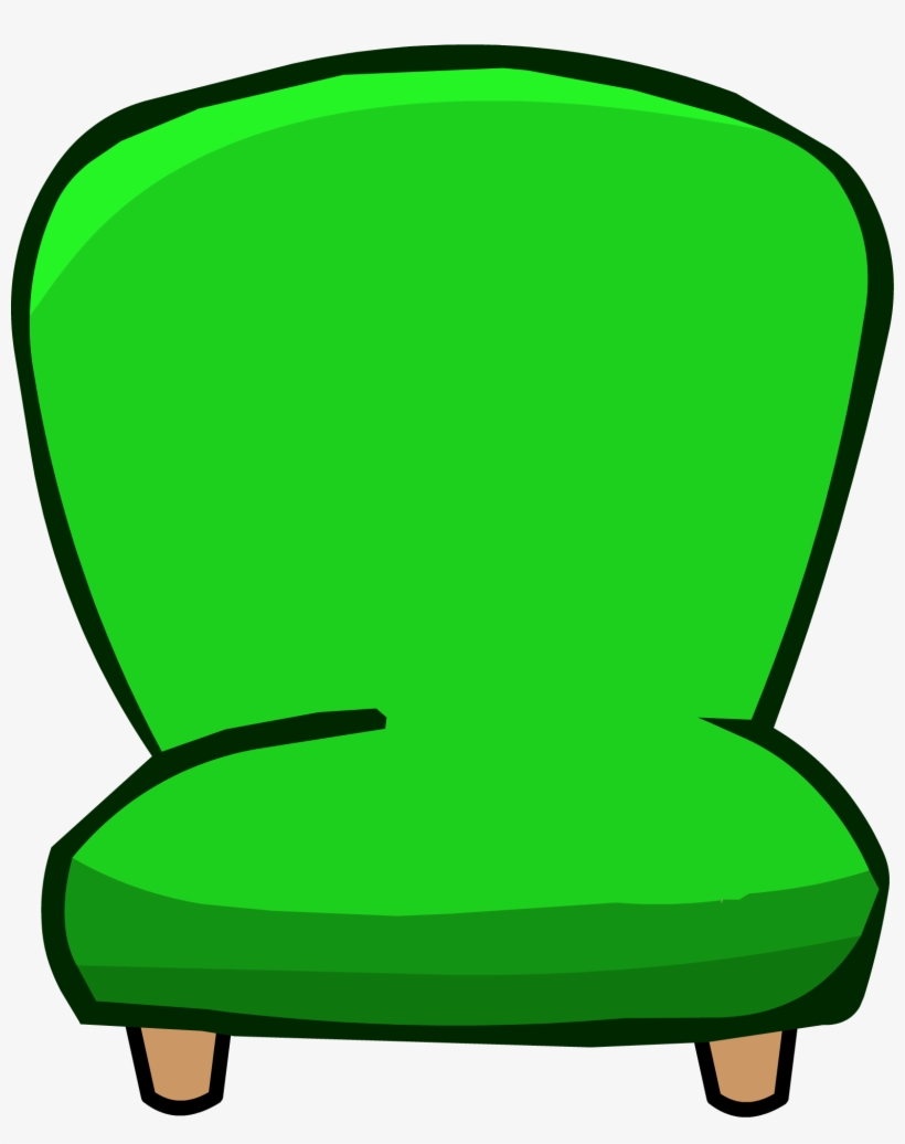 Png - Green Chair Clip Art, transparent png #4123560