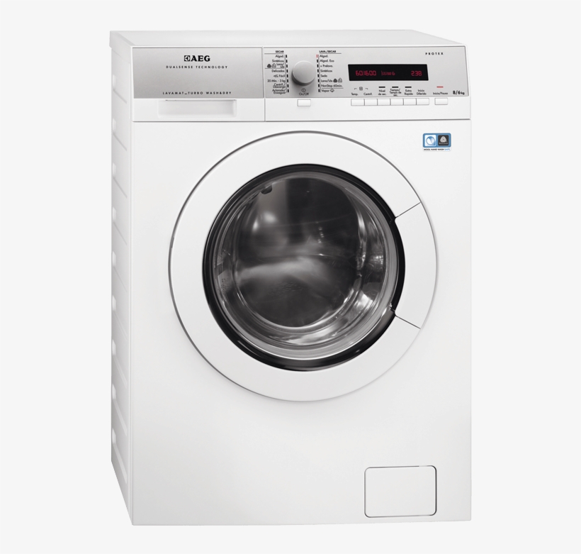 Lavadora Secadora Aeg L76680nwd 8-4 Kilo, A, - Washing Machine No Brand, transparent png #4124009