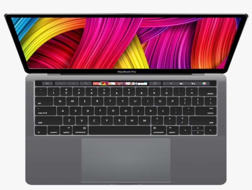 Macbook Pro With Touch Bar - Macbook 2016 Mockup Free, transparent png #4124677