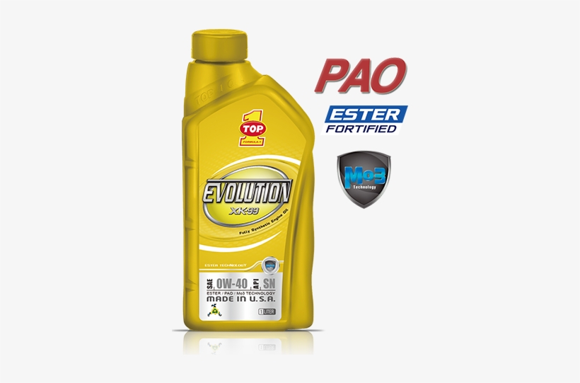 Top 1 Evolution Xk-99 Motor Oil 1 Liter Bottle - Pao Ester Synthetic Oil, transparent png #4125220