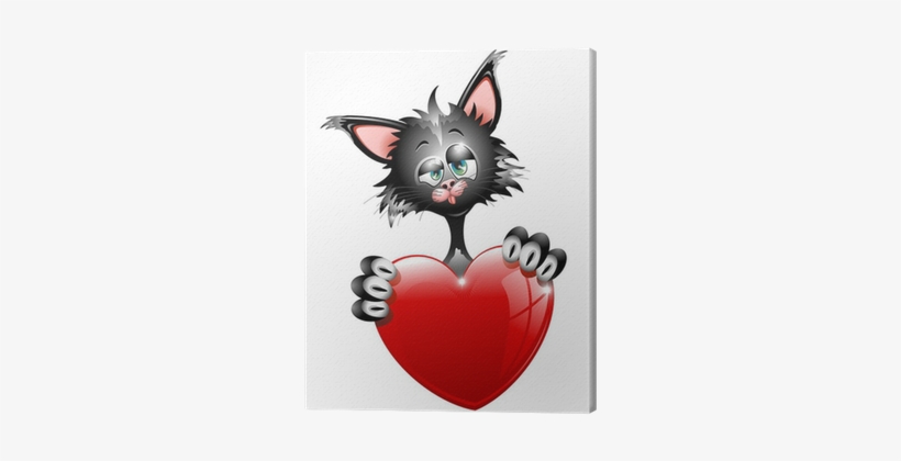 Gatto Innamorato S - Funny Cat Cartoon, transparent png #4125298