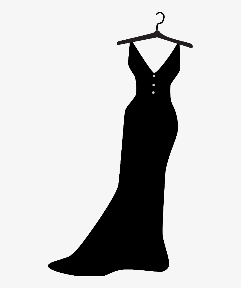 Costura E Roupas Riblackandreddress06 Minus - Dress On Hanger Clipart Png, transparent png #4126039
