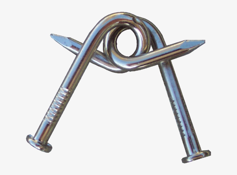 Tangled Nails - Metal Puzzle 2 Pieces, transparent png #4126672