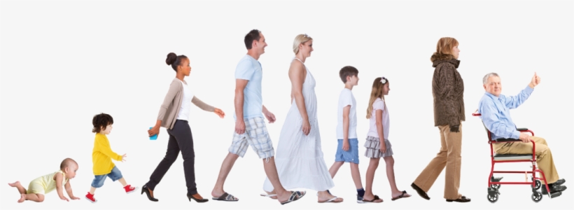 Ages Child To Old Banner Slider Size@2x - Walking, transparent png #4127043