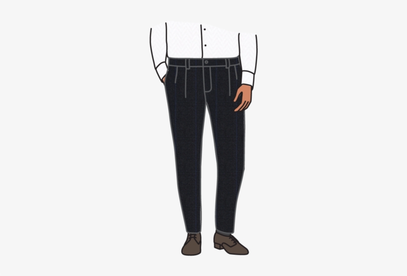 A Great Example Of This Is The Double Pleat, Which - Formal Wear, transparent png #4127242