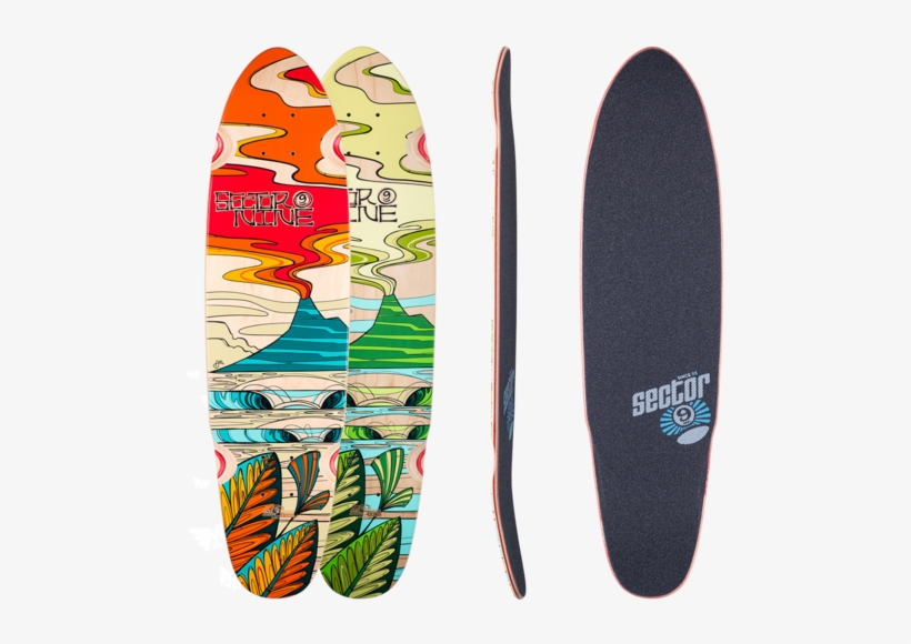 Sector 9 Lava Flow Artist Series Longboard Skateboard - Sector 9 Gavin Pro Complete - Blue, transparent png #4127436