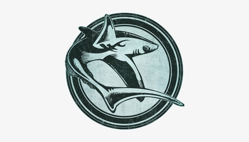 Distressed Wild Shark Stamp - Aggressive Creature Sticker 33, transparent png #4127912
