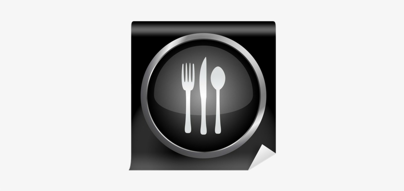 Silverware Fork Knife And Spoon Icon Symbol Vector - Spoon, transparent png #4128215
