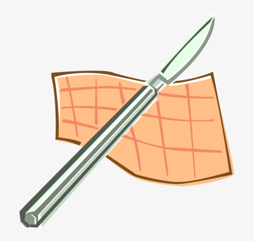 Vector Illustration Of Hospital Operating Room Scalpel - Dissection, transparent png #4128220
