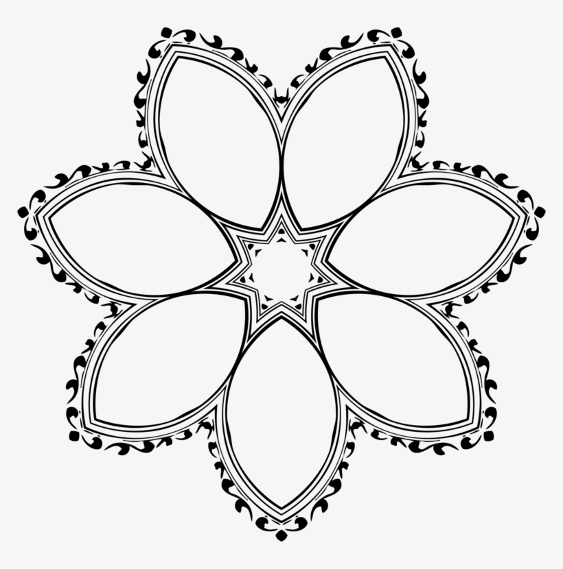 Floral Design Visual Design Elements And Principles - Black And White Designs Clip Art Png, transparent png #4128460