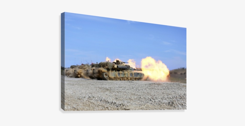 M1a1 Abrams Fire Their 120mm Smoothbore Cannon - Photographic Print: M1a1 Abrams Fire Their 120mm Smoothbore, transparent png #4128667