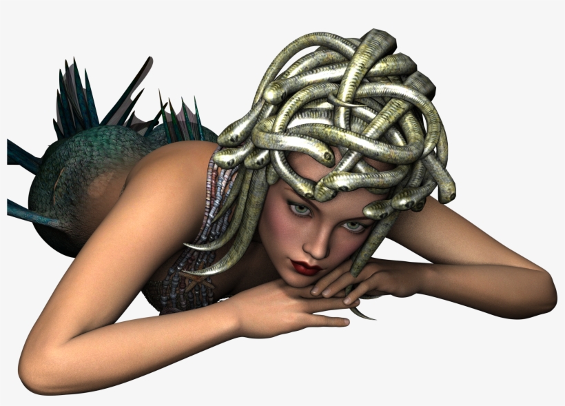 Fantasy Girl Woman Elf Female 1449301 - Medusa, transparent png #4129071