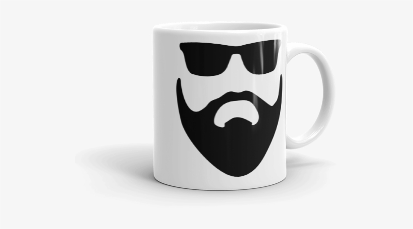 Beard And Sunglasses Silhouette - Ladies Custom 100%, transparent png #4129591