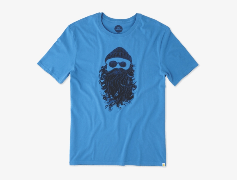 Life Is Good Men's Salty Beard Smooth T On Marina Blue-2xl - Uniqlo 足球 小將, transparent png #4129711