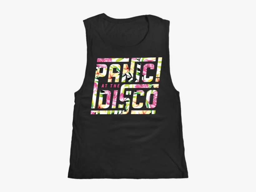 Black Floral Tank - Floral Tank, transparent png #4129915