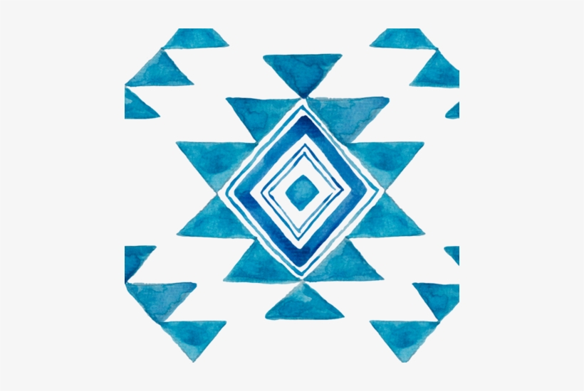 Turquoise Aztec Fabric By Thekindredpines On Spoonflower - Bohemianism, transparent png #4130159