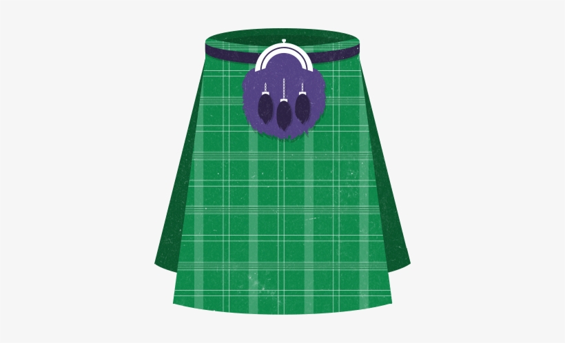 Green Kilt Clipart - Kilt Clip Art, transparent png #4130240
