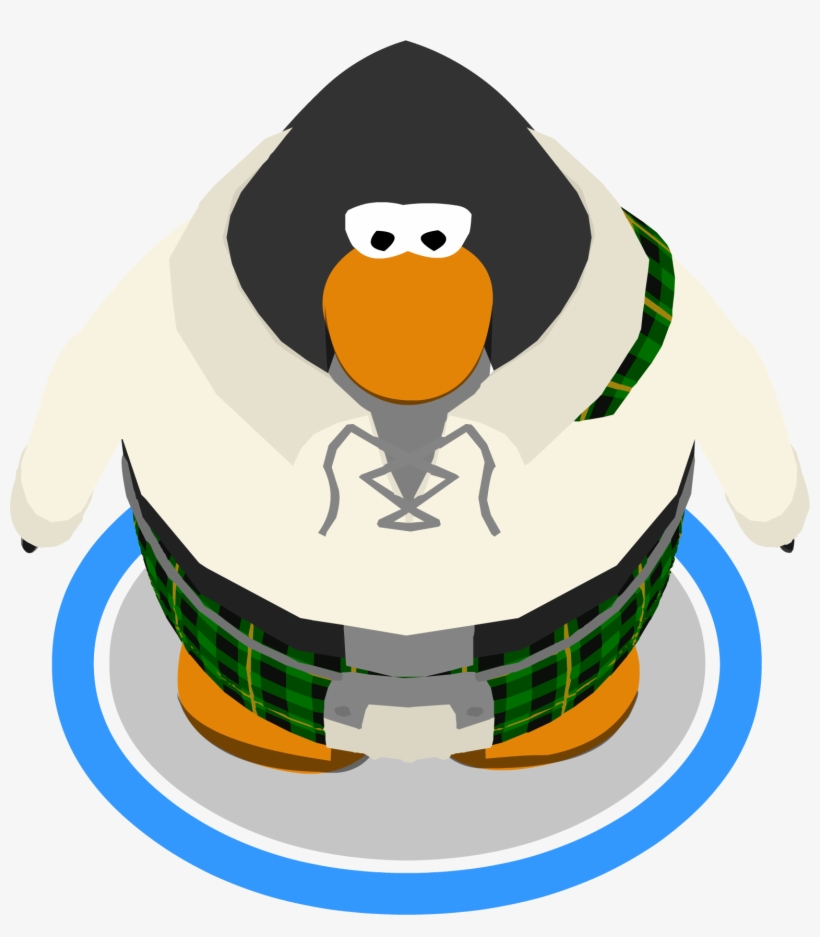 Emerald Kilt In-game - Club Penguin Graduation Cap, transparent png #4130551