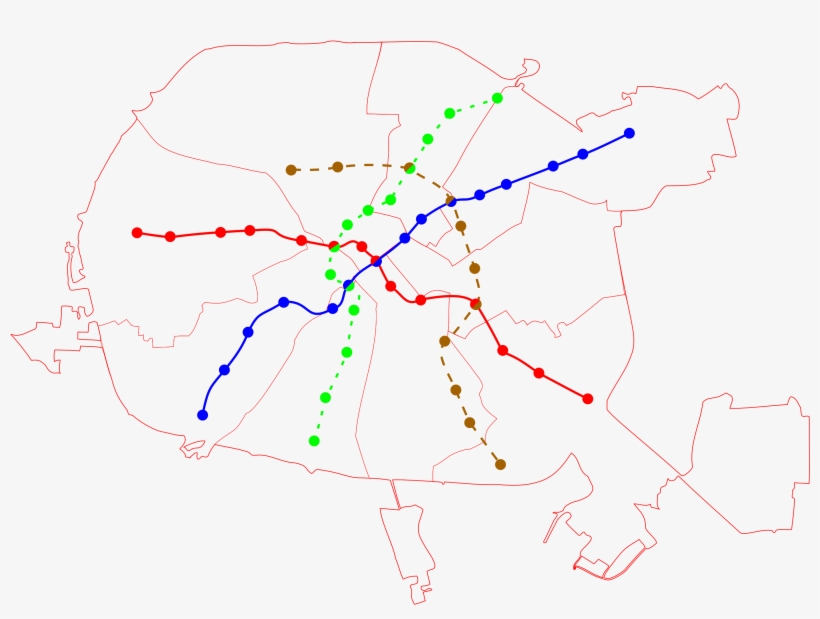 Minsk Metro On Map - Minsk Metro Map, transparent png #4130703