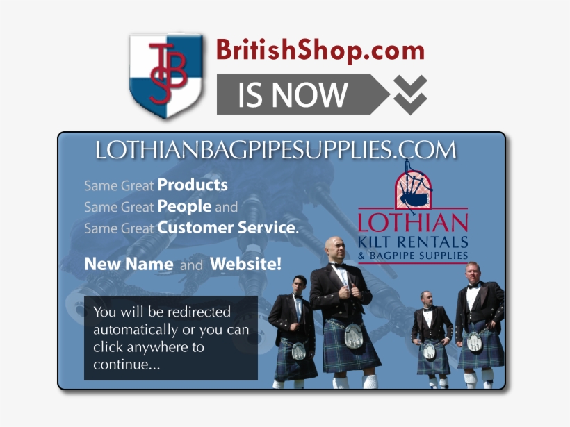 British Shop Is Now Lothian Kilt Rentals & Bagpipe - Kilt, transparent png #4130746