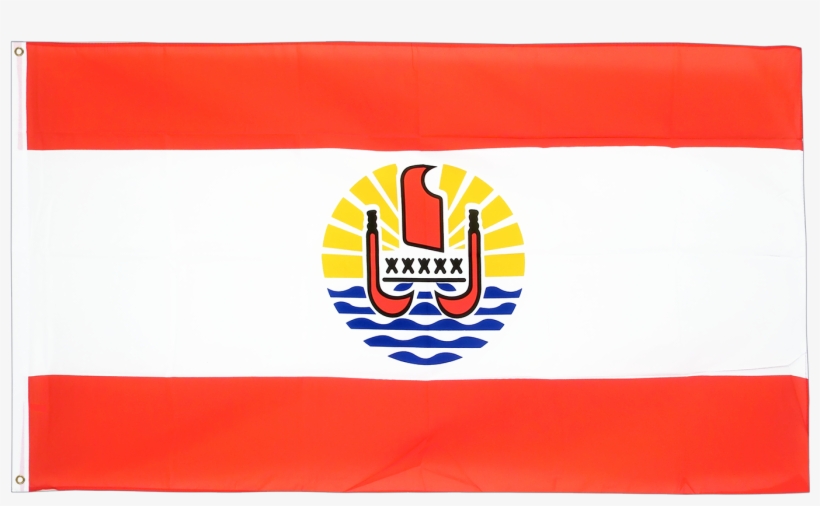 Free French Royal Flags - French Polynesia Flag Scroll Novelty Metal Magnet M-9180, transparent png #4130880