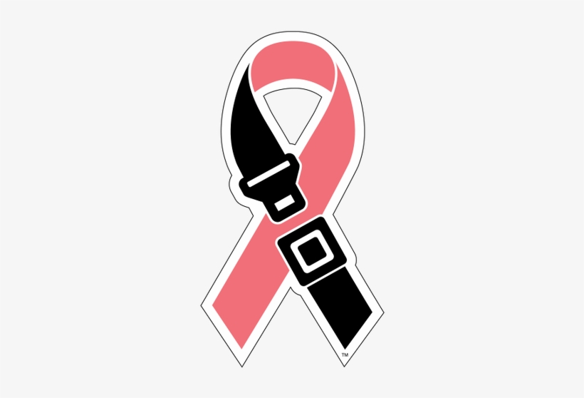 4" Seat Belt Ribbon Sticker Decals - Kailee Mills Foundation, transparent png #4130952
