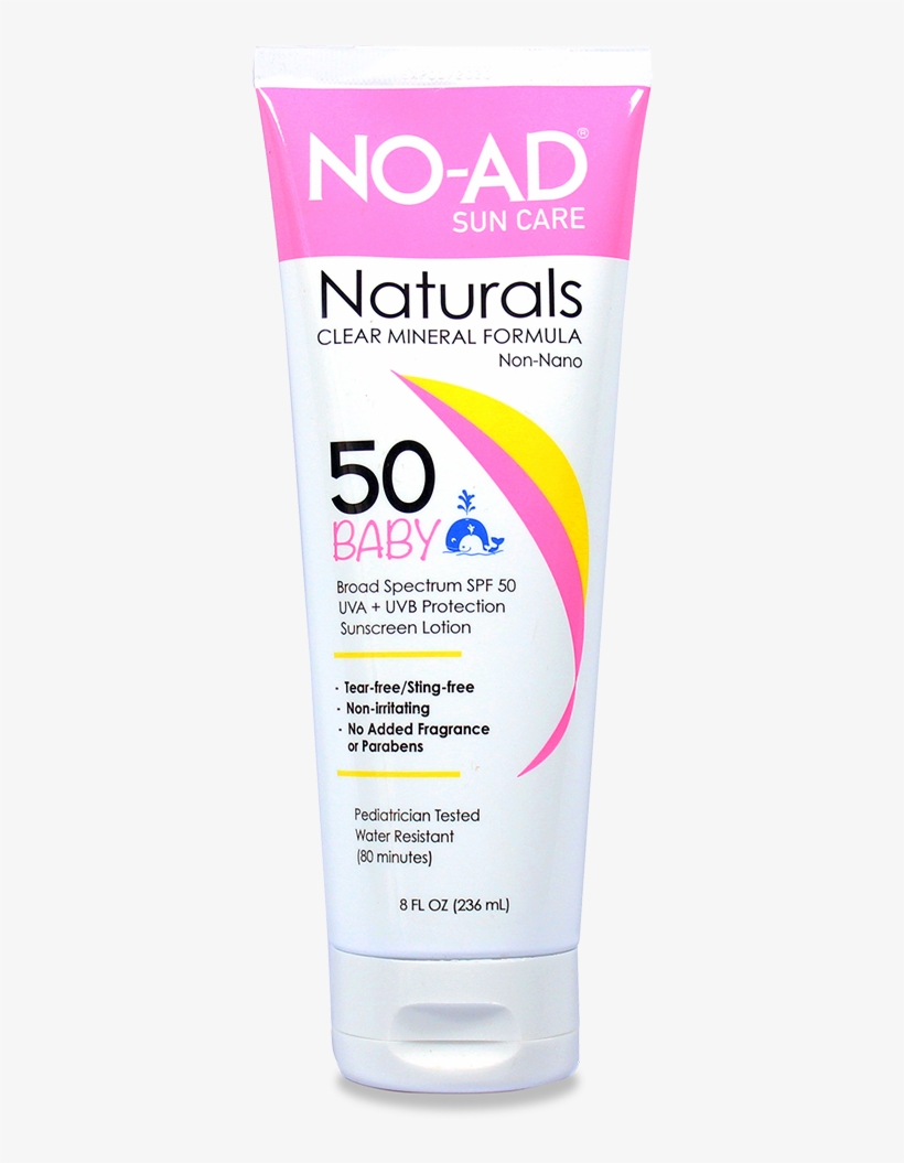 No-ad Naturals Baby 50 8 Fl Oz - Sunscreen, transparent png #4130972