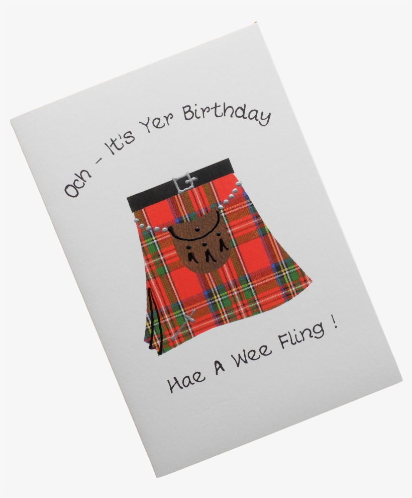 Scottish Birthday Card Tartan Kilt Sporran Doric Scots - Sporran, transparent png #4131016