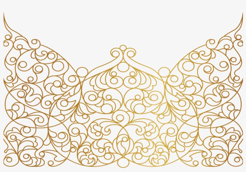 Mandala Swirls Design Pattern Paisley Gold Decor Decora - Portable Network Graphics, transparent png #4131145