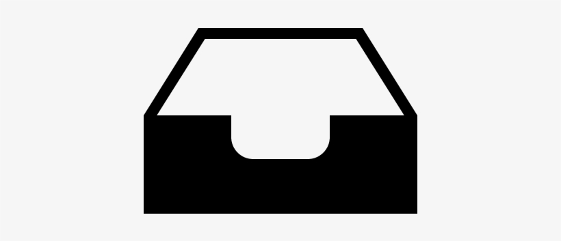 Inbox Tray Perspective Interface Symbol Vector - Inbox Symbol, transparent png #4131290