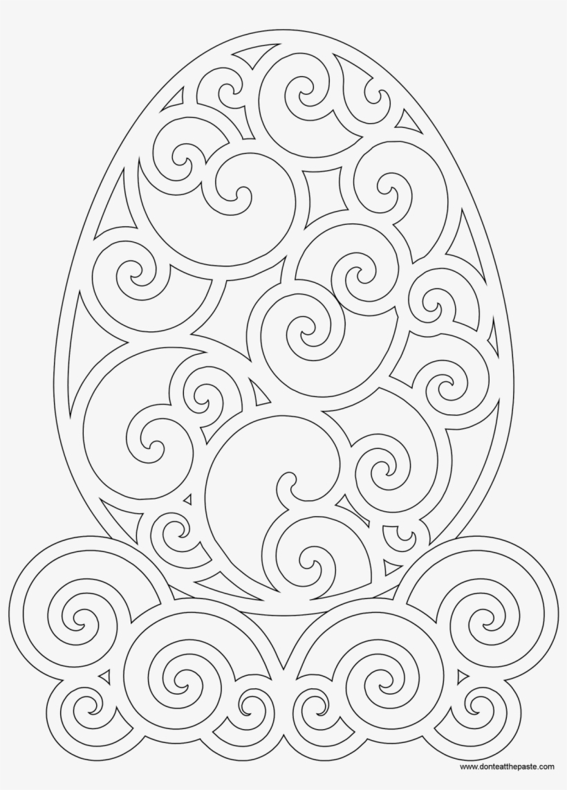 Free Collection Of 30 Printable Swirl Designs - Easter, transparent png #4131363